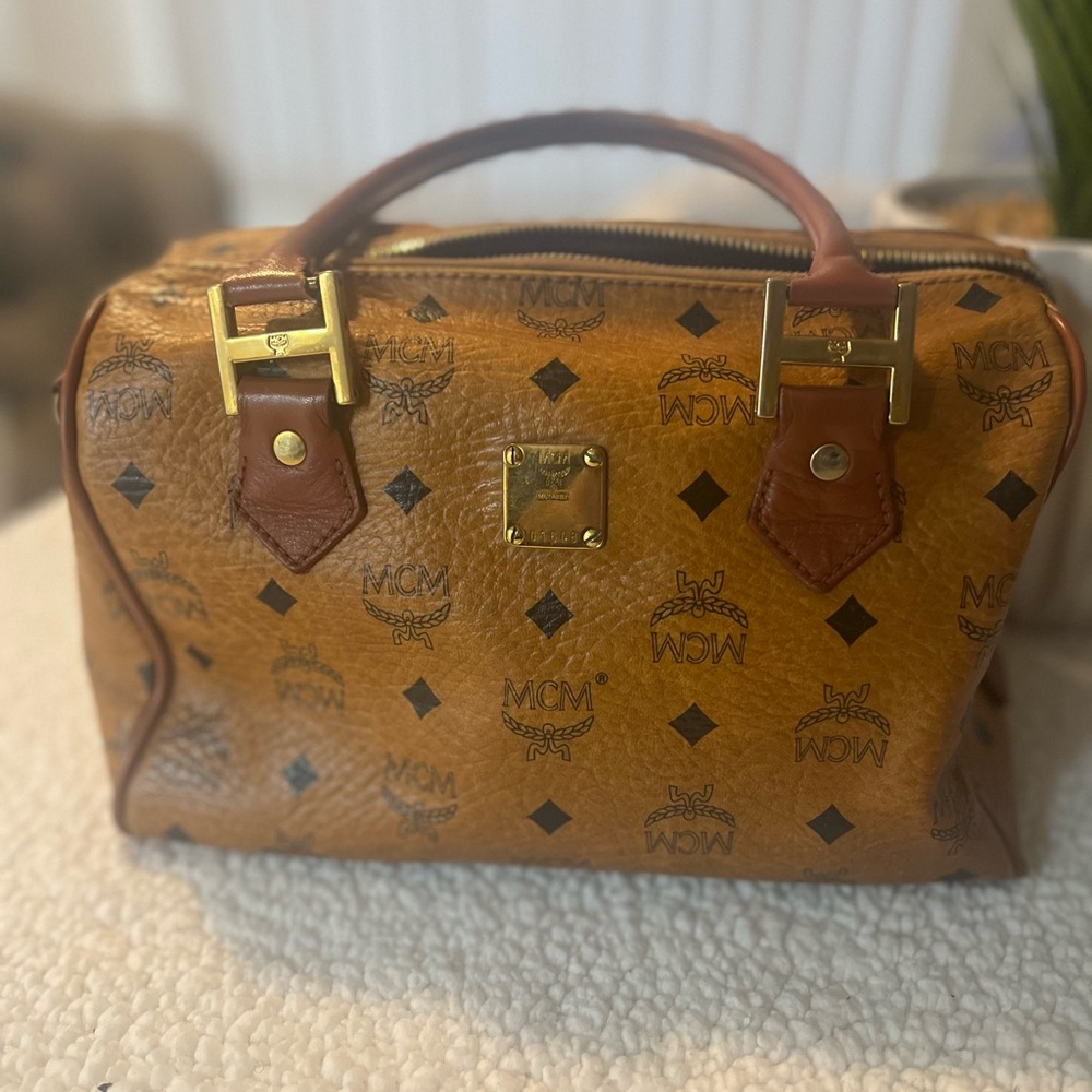 MCM Brown Monogram Handbag